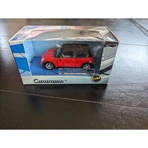 Mini Cooper Diecast Red Car with Black Roof 1:43 Model Cararama New